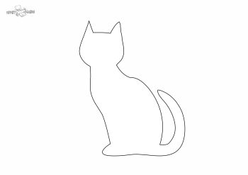 Кот, трафарет для вырезания