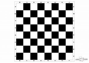 Шахматная доска формата А4 для распечатки
