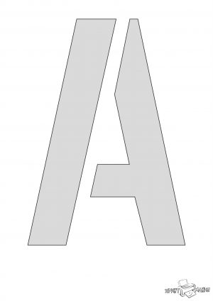 Буква А — трафарет для распечатки и вырезания