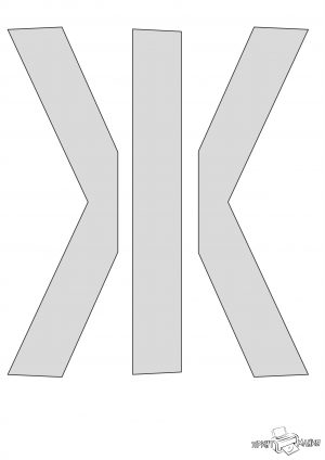 Буква Ж — трафарет для распечатки и вырезания